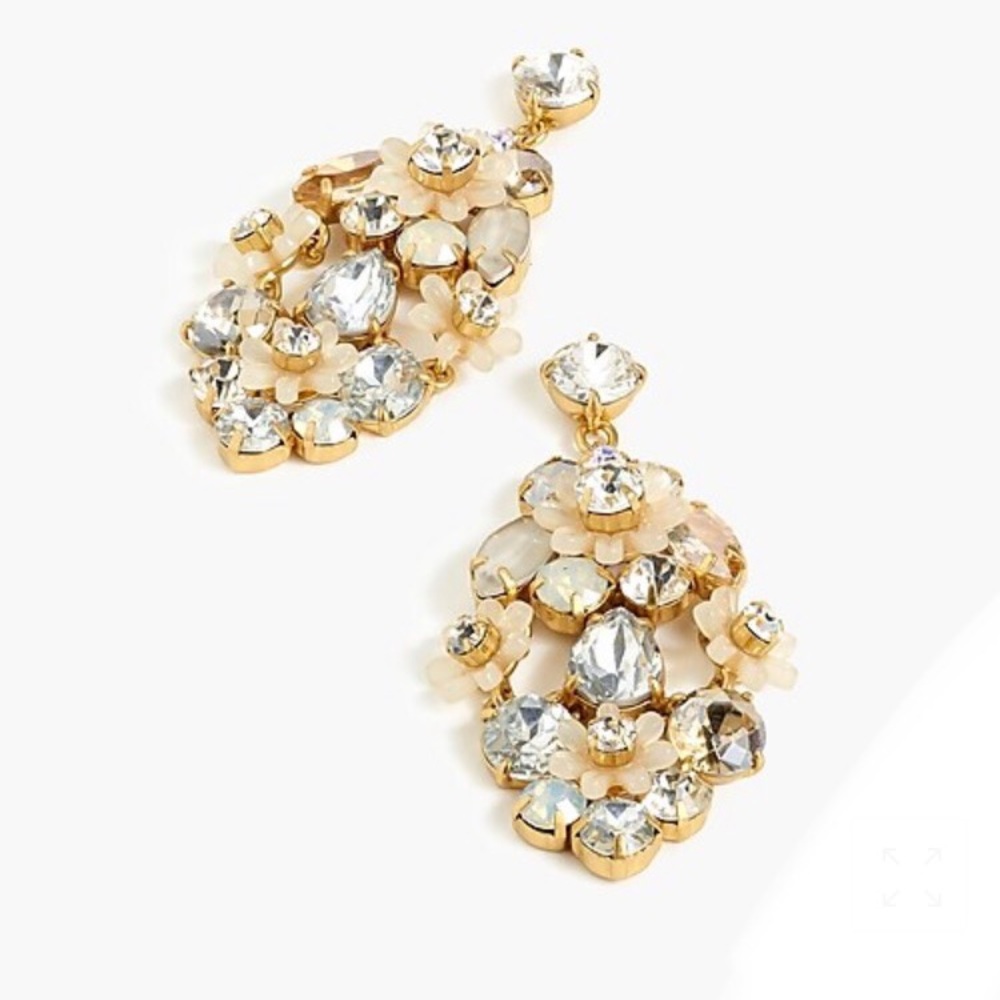 NWT J. Crew Botanical cluster statement earrings
